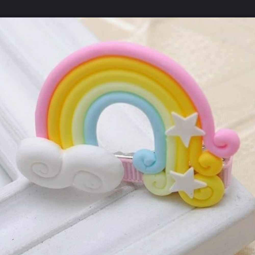 Hair clip pastel rainbow